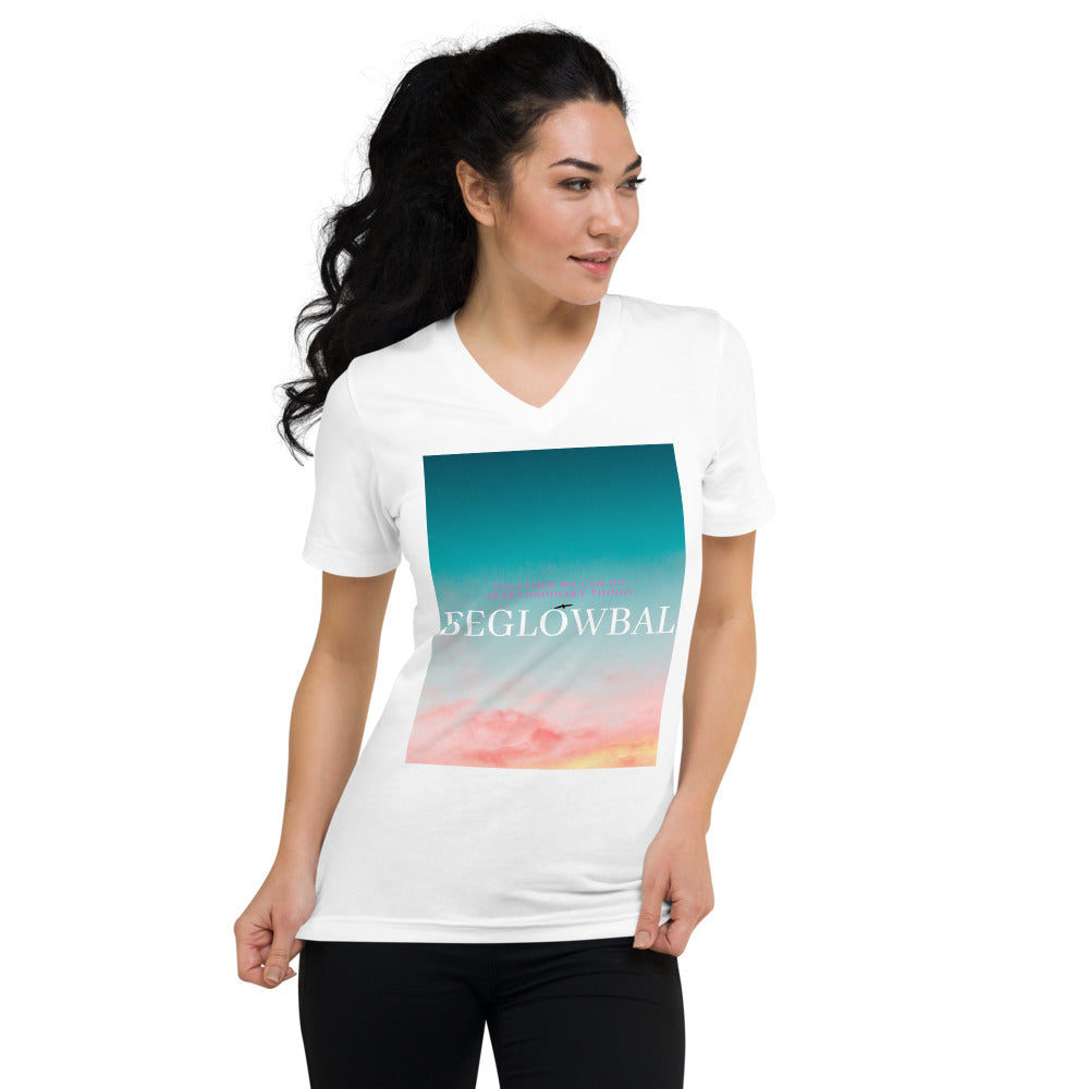BeGlowbal Unisex Short Sleeve V-Neck T-Shirt